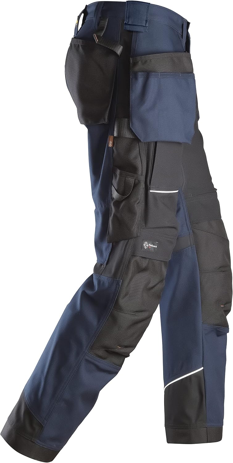 Snickers U621495043230 RuffWork Canvas Work Pants + Holster Pockets (Navy/Black) - 32/30 - Image 2